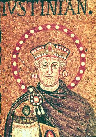 Portret van Justinianus in Ravenna