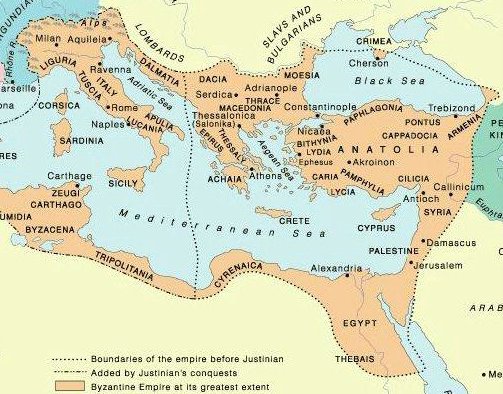 Byzantium in de zesde eeuw na Christus